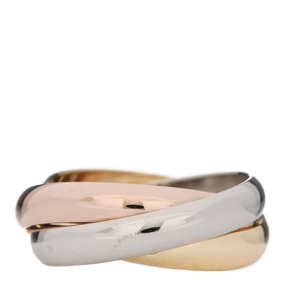 Cartier 18K Pink Yellow White Gold Classic Les Must De Cartier Trinity Ring 53 6.25 3 of 5