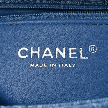 Chanel Denim Quilted Camellia Sweetheart Mini Flap Blue 6 of 11