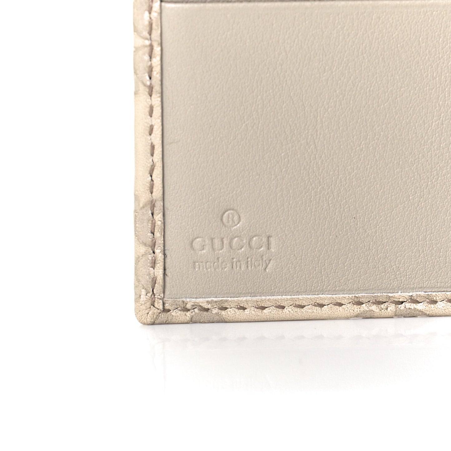 Guccissima Princy French Flap Wallet Off White