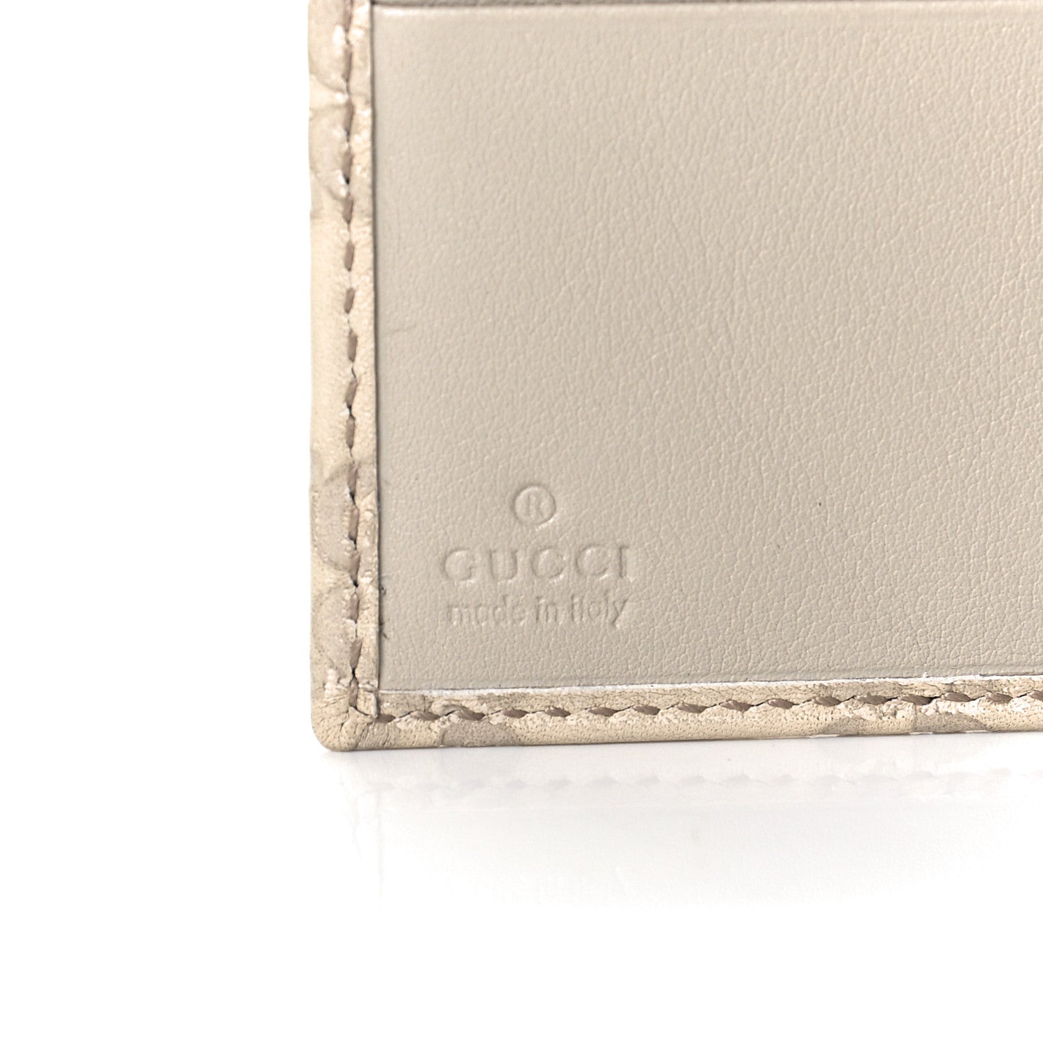 Gucci Guccissima Princy French Flap Wallet Off White 7 of 12