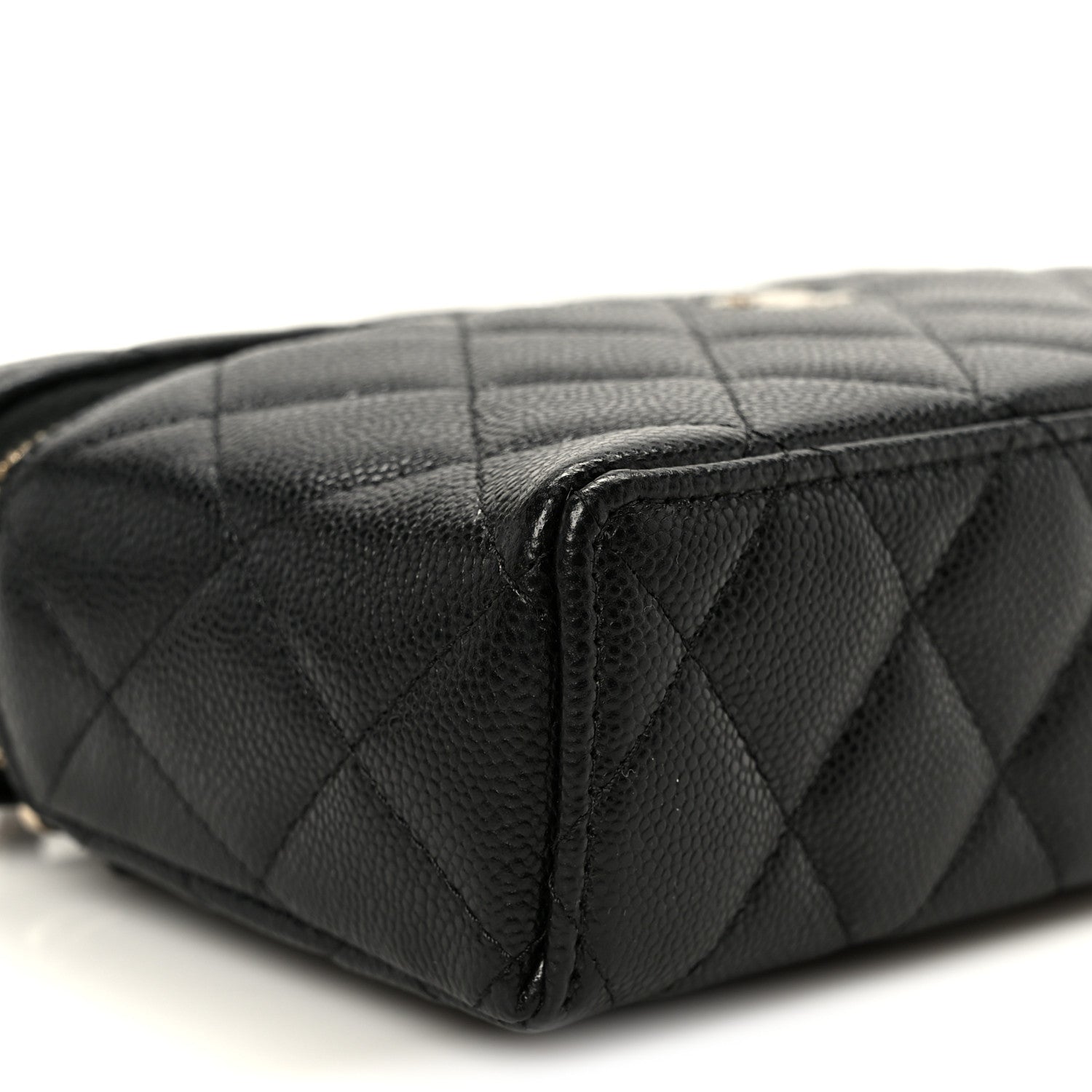 Chanel Caviar Quilted Top Handle Slim Vanity With Chain Black 9 of 11