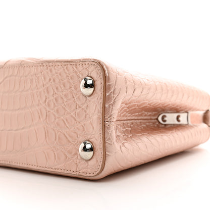 Louis Vuitton Iridescent Alligator Capucines BB Pink 9 of 10