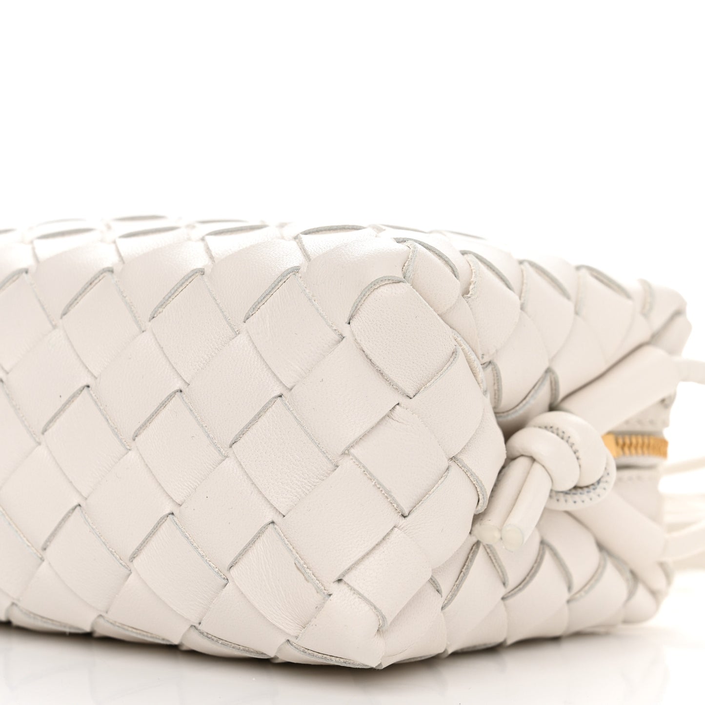 Nappa Intrecciato Mini Loop Camera Bag White