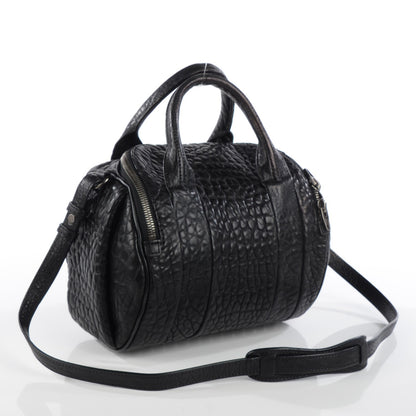 Alexander Wang Pebbled Lambskin Rockie Black w Black Nickel Hardware 3 of 8