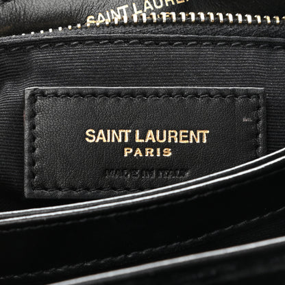 Saint Laurent Velvet Y Quilted Monogram Toy Loulou Chain Satchel French Black 6 of 11
