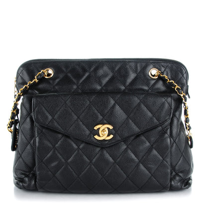 Chanel Caviar Quilted Flap Shoulder Bag Black 1 of 8
