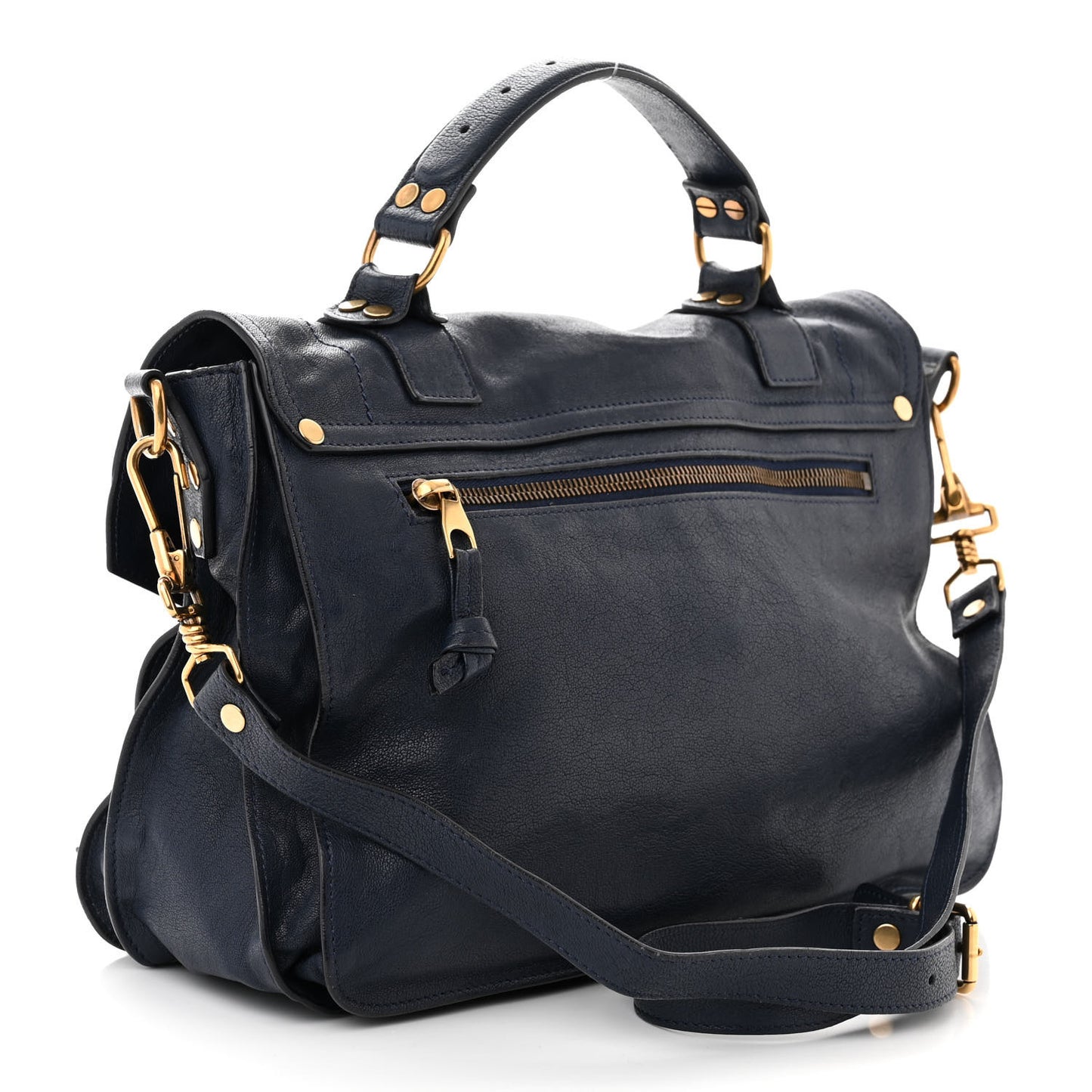 Lambskin Medium PS1 Satchel Navy