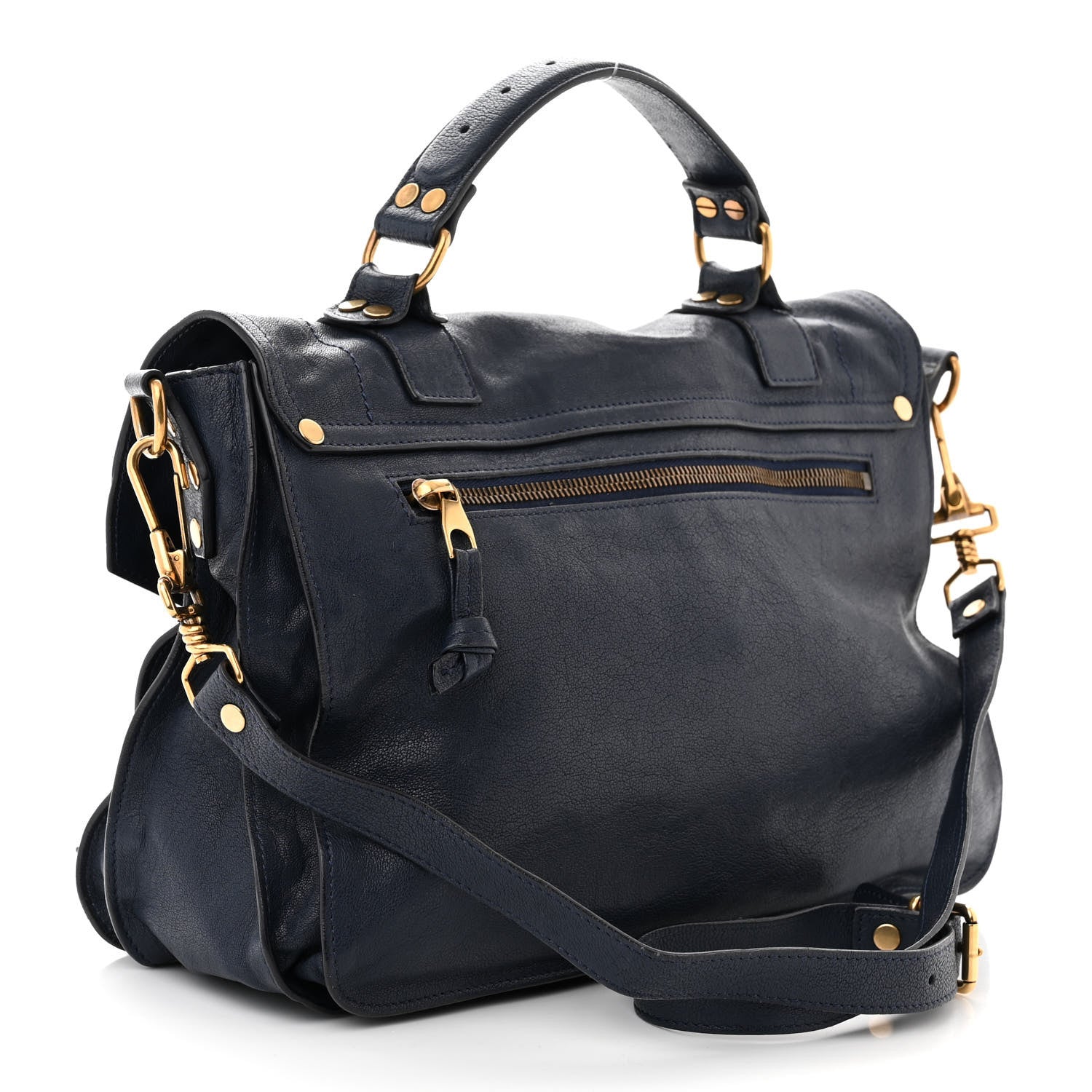 Proenza Schouler Lambskin Medium PS1 Satchel Navy 3 of 13