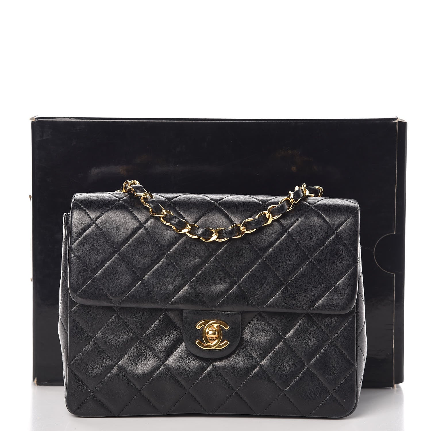 Chanel Lambskin Mini Square Flap Black 14 of 14