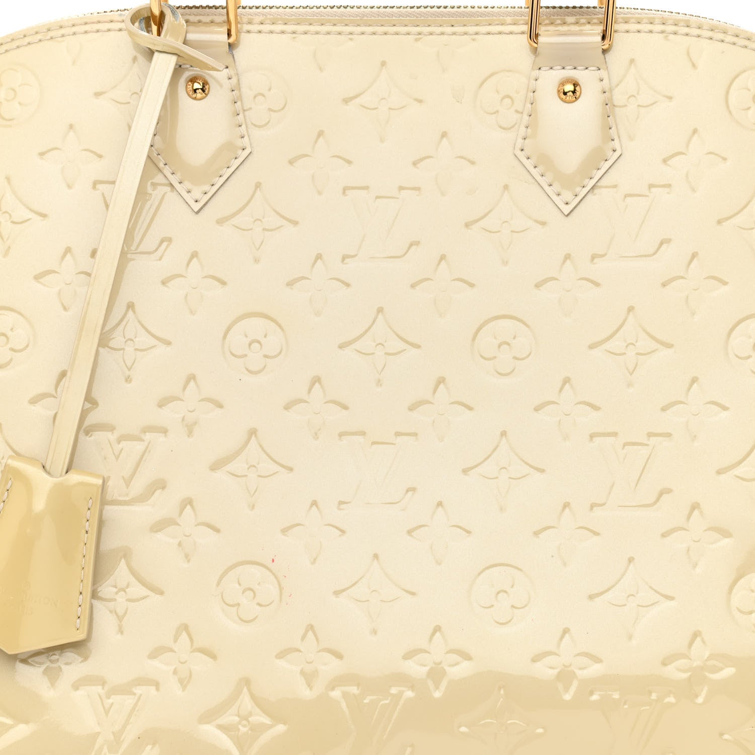 Louis Vuitton Vernis Alma GM Blanc Corail 9 of 14