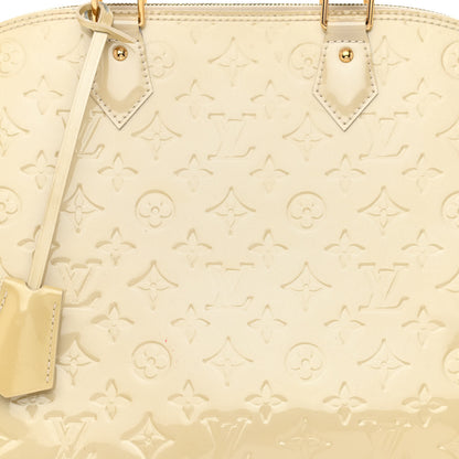 Louis Vuitton Vernis Alma GM Blanc Corail 9 of 14