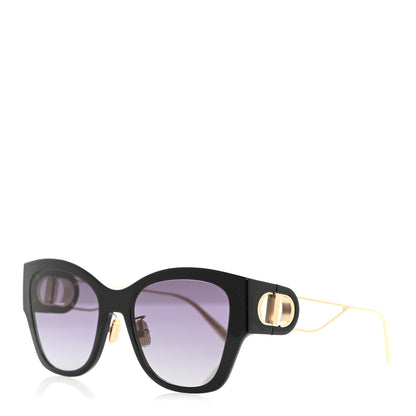 Christian Dior Rectangular 30 Montaigne 1 Sunglasses Black Gold 1 of 8