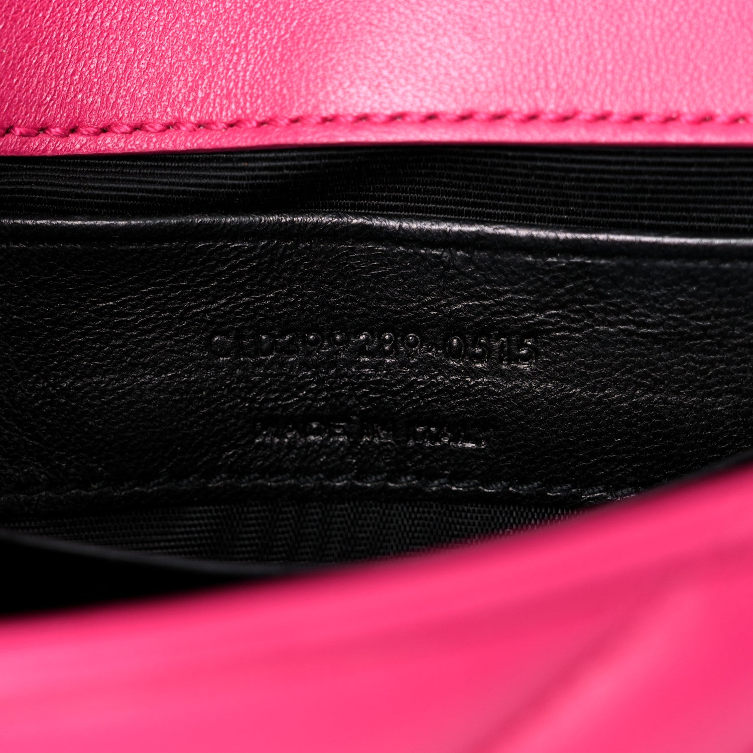 Saint Laurent Calfskin Matelasse Chevron Classic Monogram Baby Chain Bag Fuchsia 8 of 21