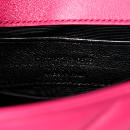 Saint Laurent Calfskin Matelasse Chevron Classic Monogram Baby Chain Bag Fuchsia 8 of 21