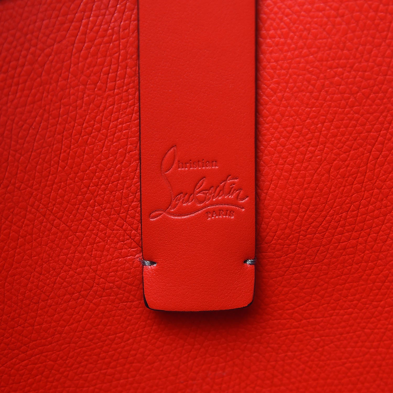 Christian Louboutin Calfskin Spikes East West Cabata Tote Kraft Red 6 of 10