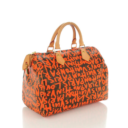 Louis Vuitton Monogram Graffiti Speedy 30 Orange 3 of 7