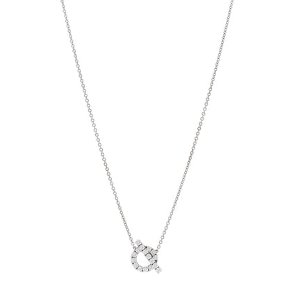 Hermes 18K White Gold Diamond Finesse Pendant Necklace 1 of 5