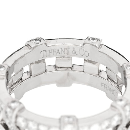 Tiffany Platinum Diamond Weave Band Ring 50 5.5 4 of 6