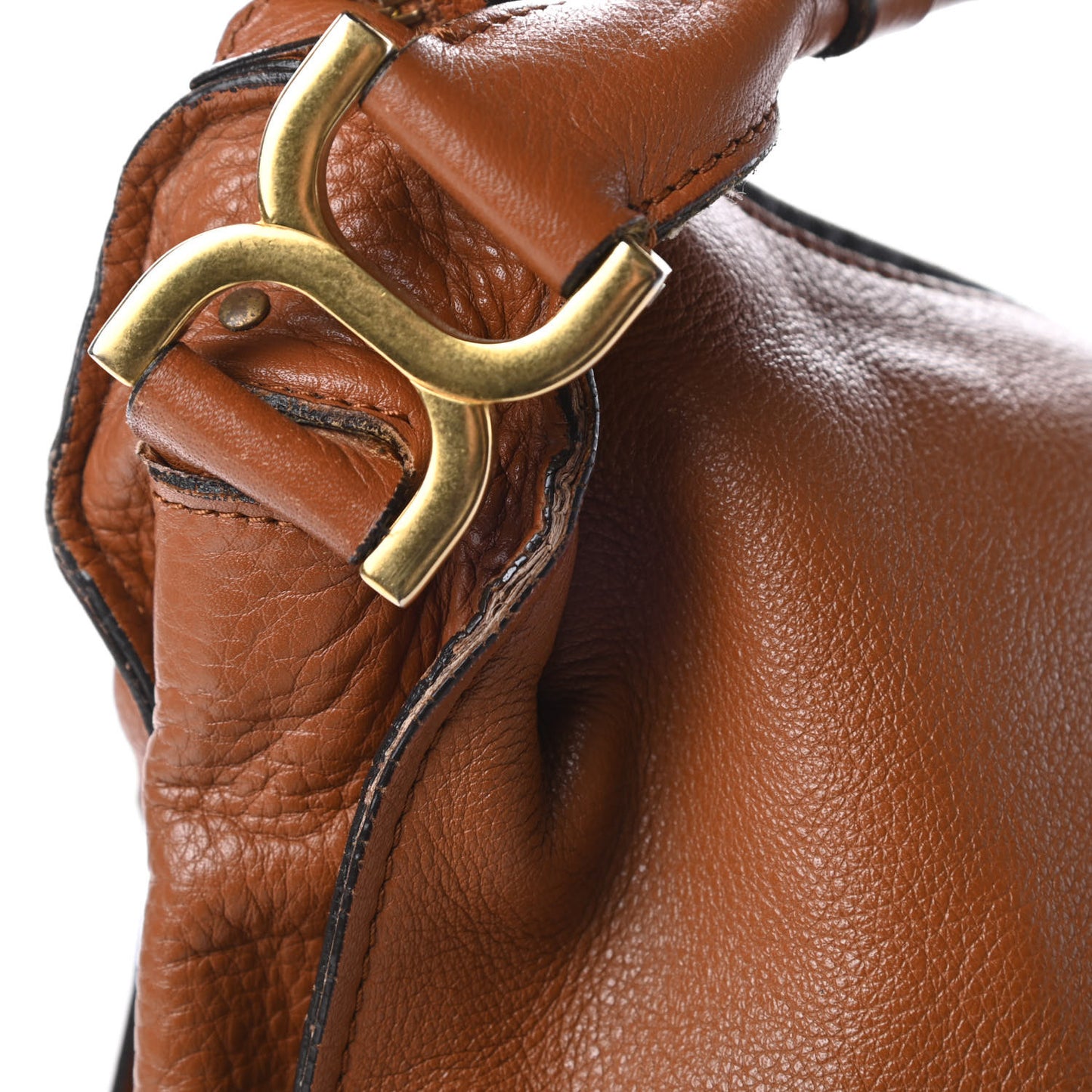 Calfskin Braided Large Marcie Hobo Caramel