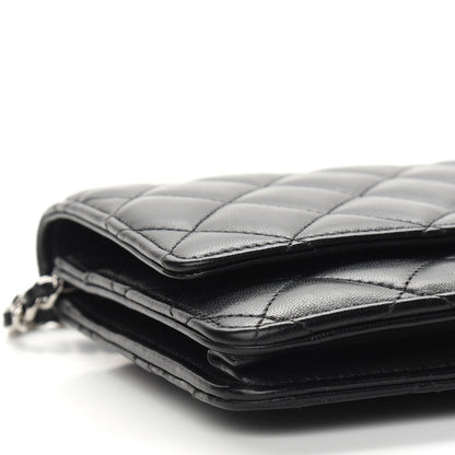 Chanel Lambskin Quilted Wallet On Chain WOC Black 9 of 10