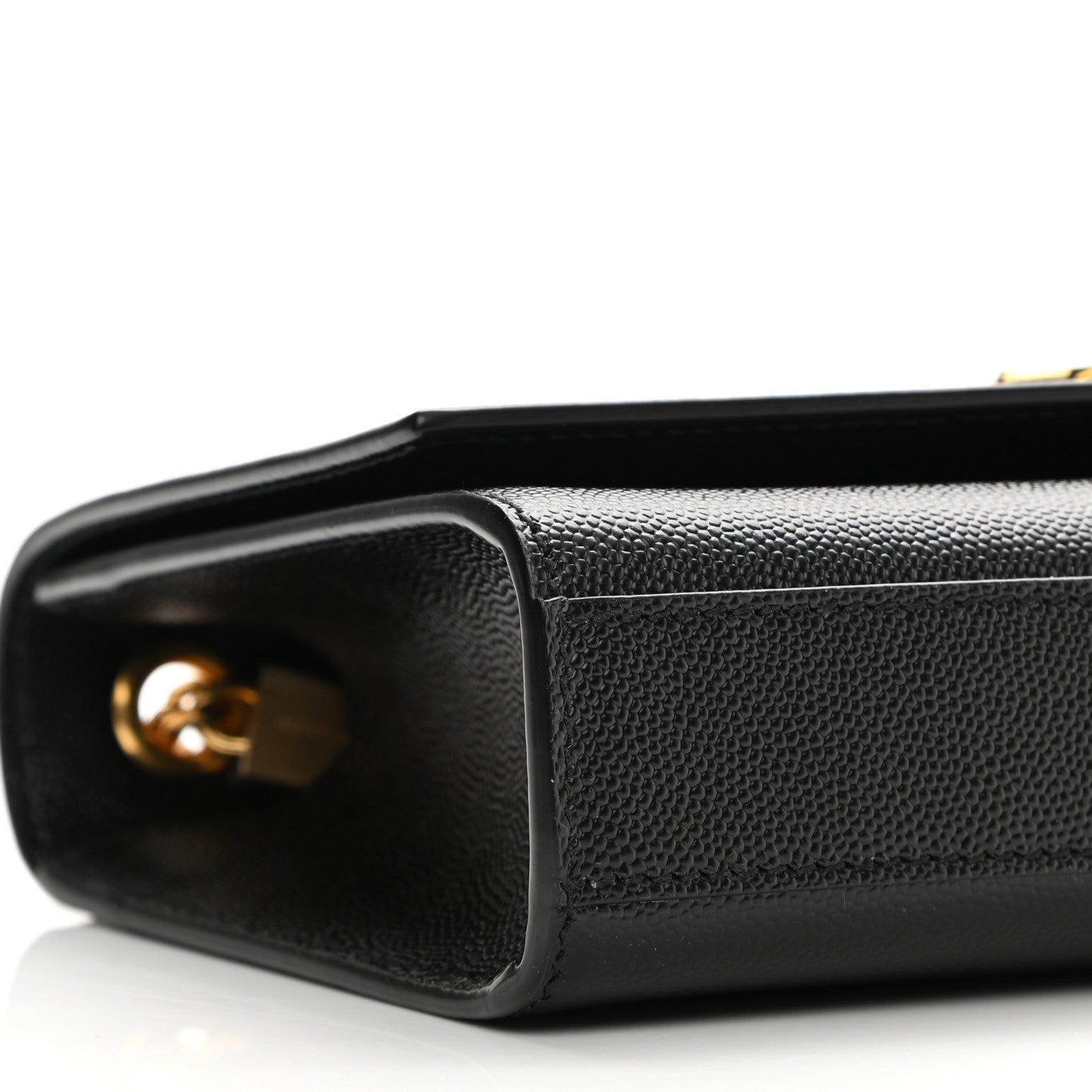 Saint Laurent Grain De Poudre Small Monogram Kate Satchel Black 9 of 10