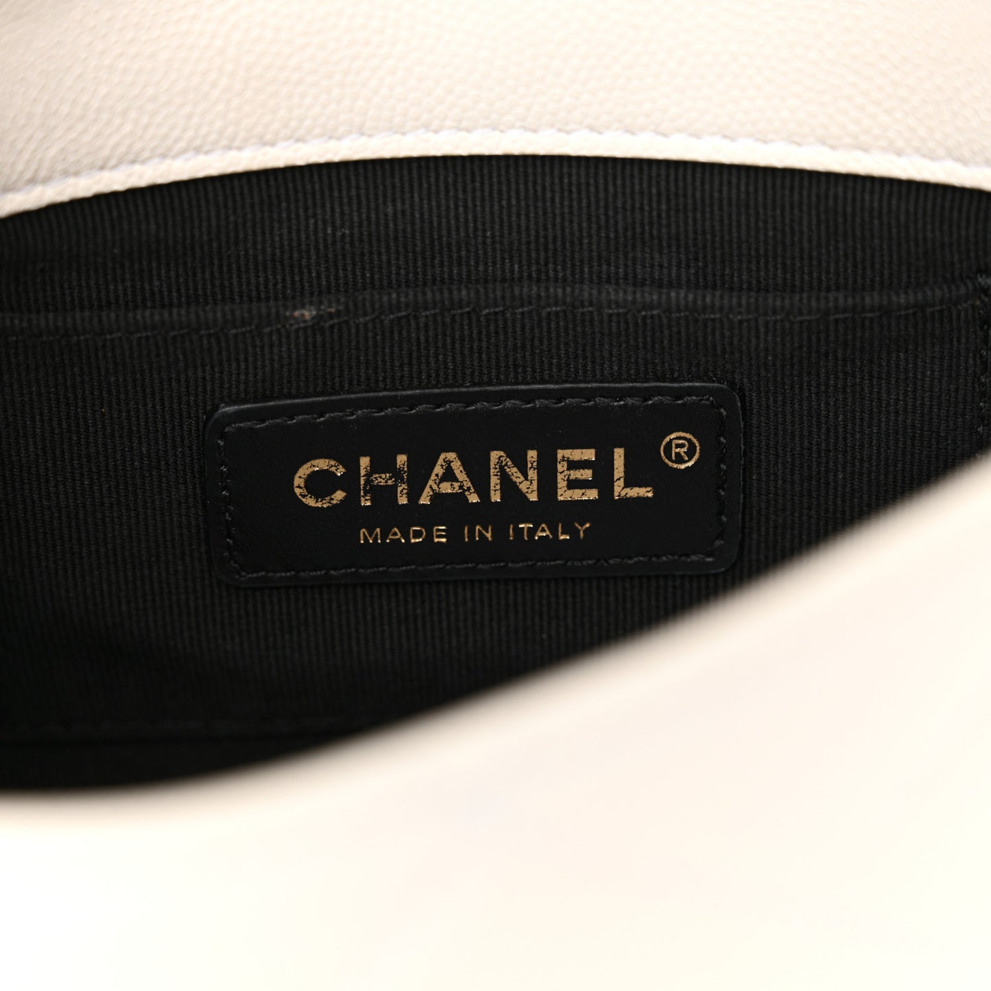 Caviar Quilted Mini Twist Your Buttons Flap White