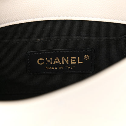 Chanel Caviar Quilted Mini Twist Your Buttons Flap White 6 of 13
