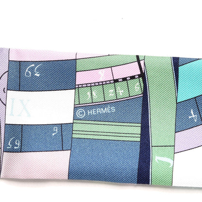 Hermes Silk Astrologie Nouvelle Twilly Rose Ivory Vert 5 of 6