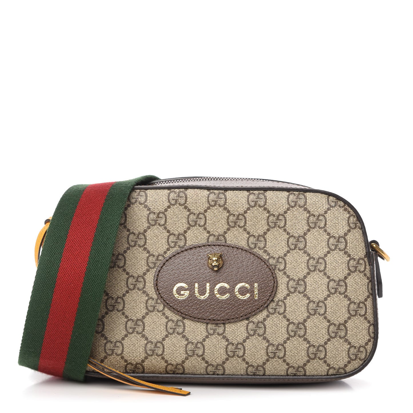 GG Supreme Monogram Web Neo Vintage Shoulder Bag Beige New Acero Crop