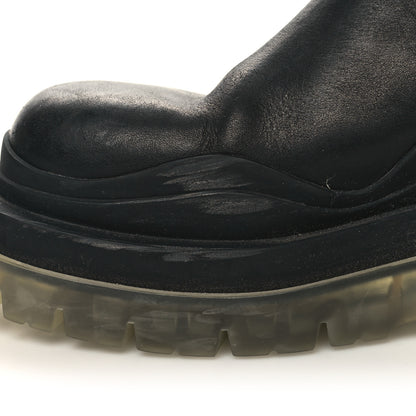 Bottega Veneta Calfskin The Tire Chelsea Boots 37.5 Black Transparent 9 of 9