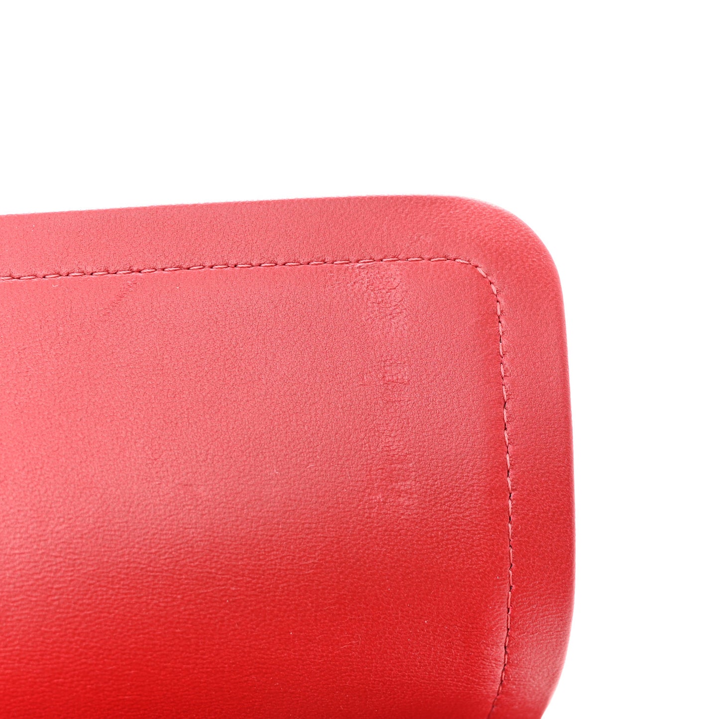 Lambskin Quilted Small Double Flap Red
