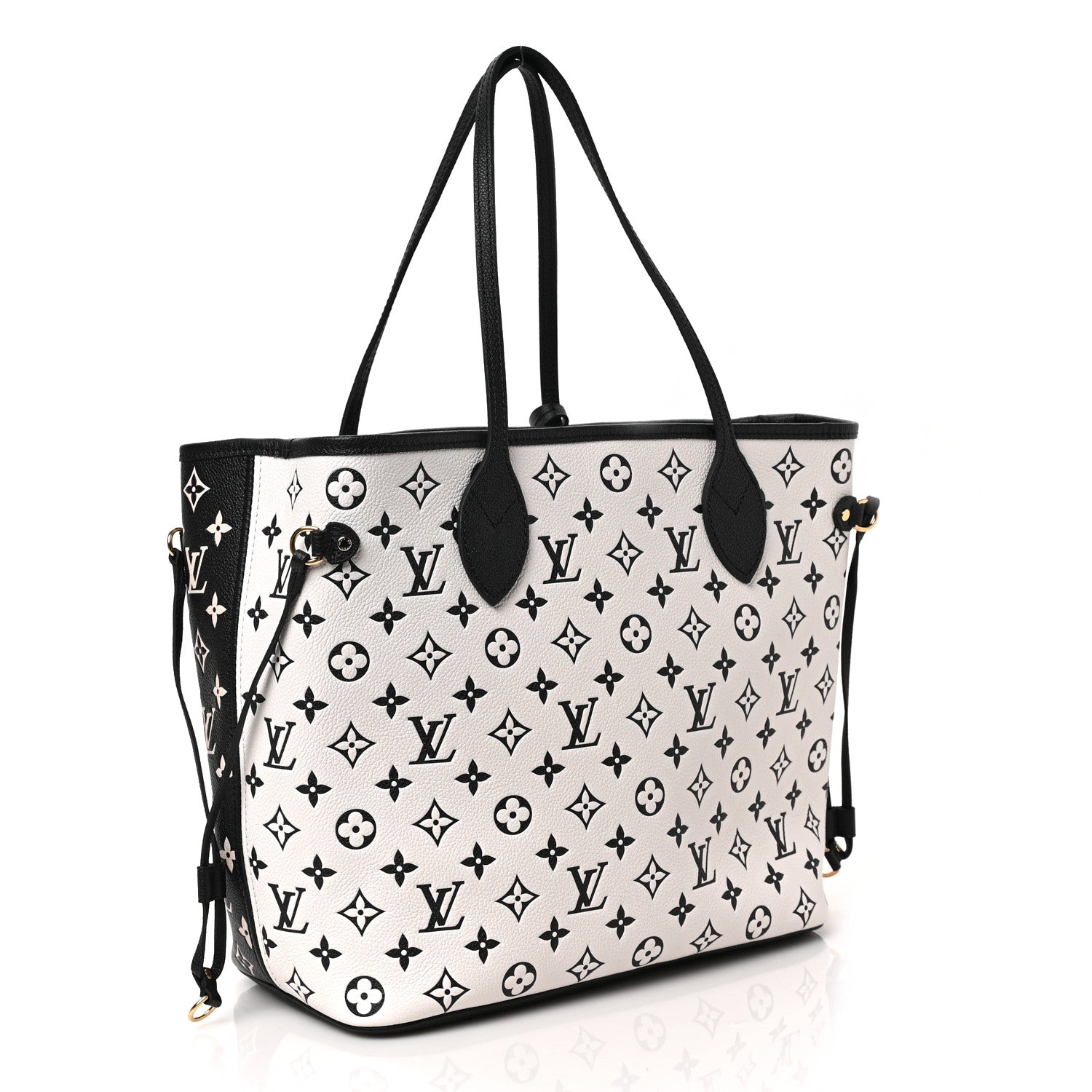Louis Vuitton Empreinte Spring In The City Neverfull MM Black White Pink 4 of 9