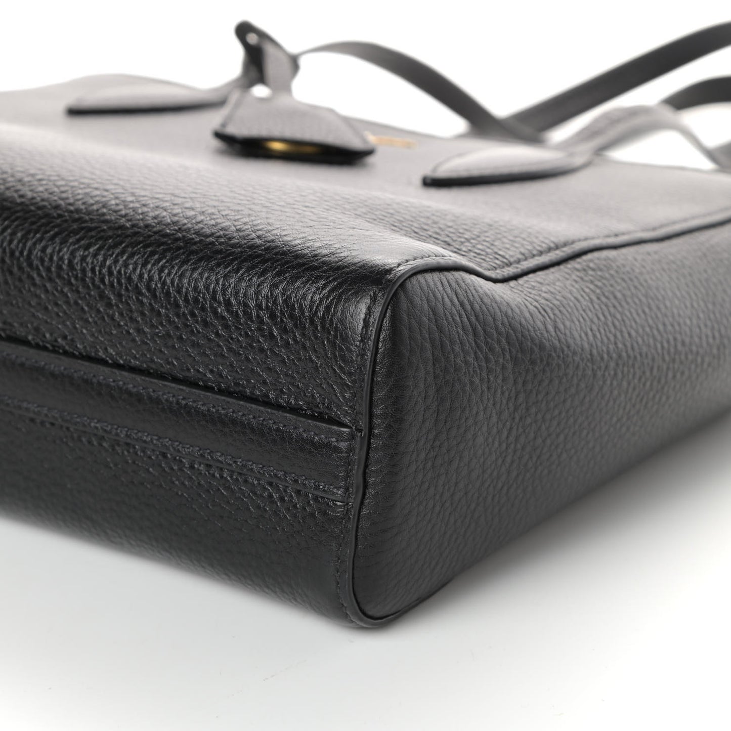 Vitello Daino Shopping Tote Black
