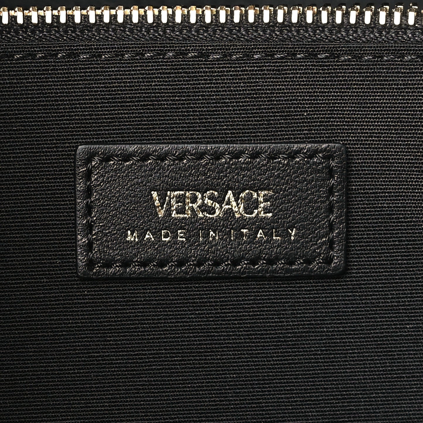 Lambskin Quilted Medusa Wallet on Chain Crossbody Black