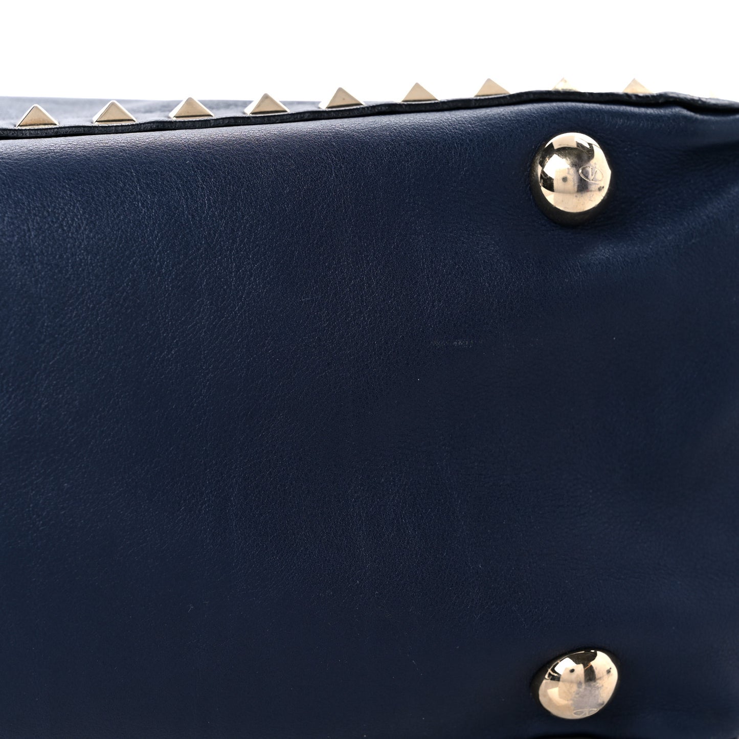 Vitello Medium Rockstud Tote Marine