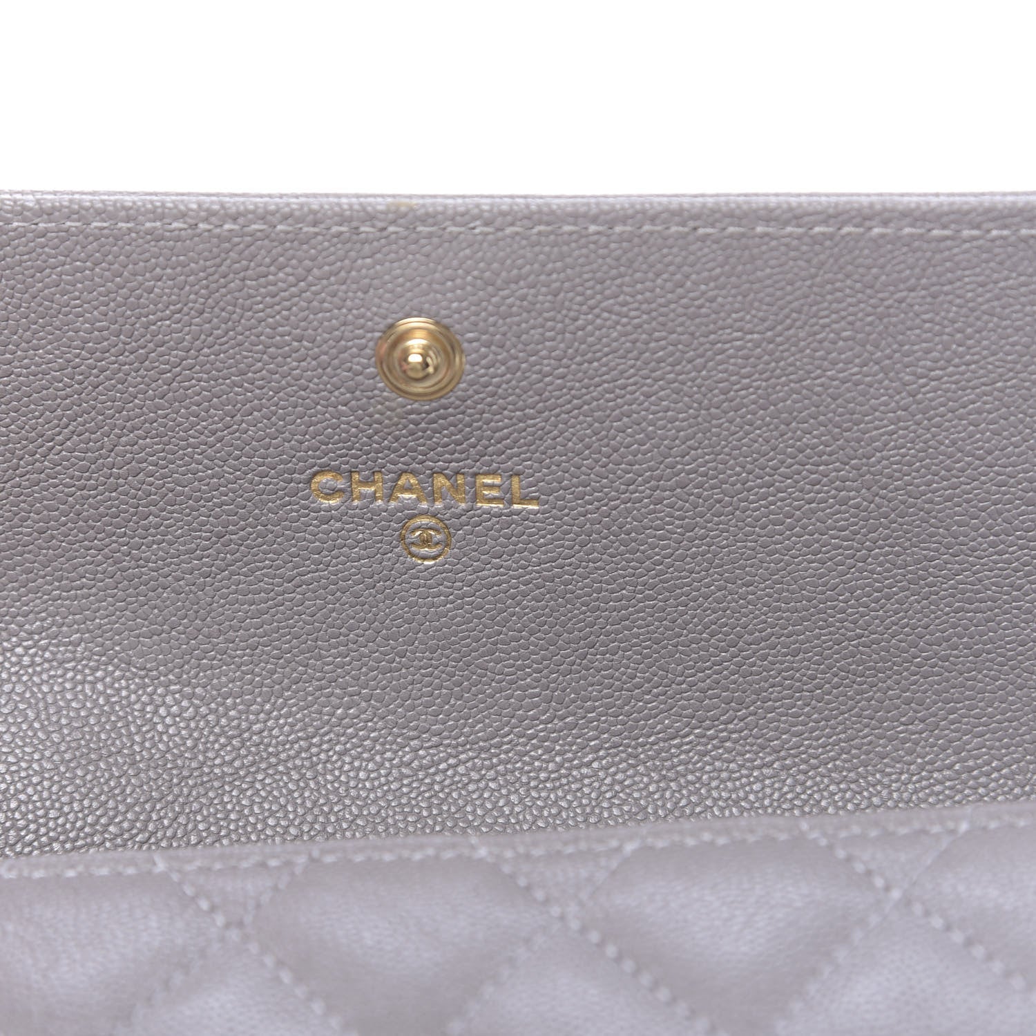 Chanel Caviar Quilted Medium Boy Flap Wallet Grey 6 of 9