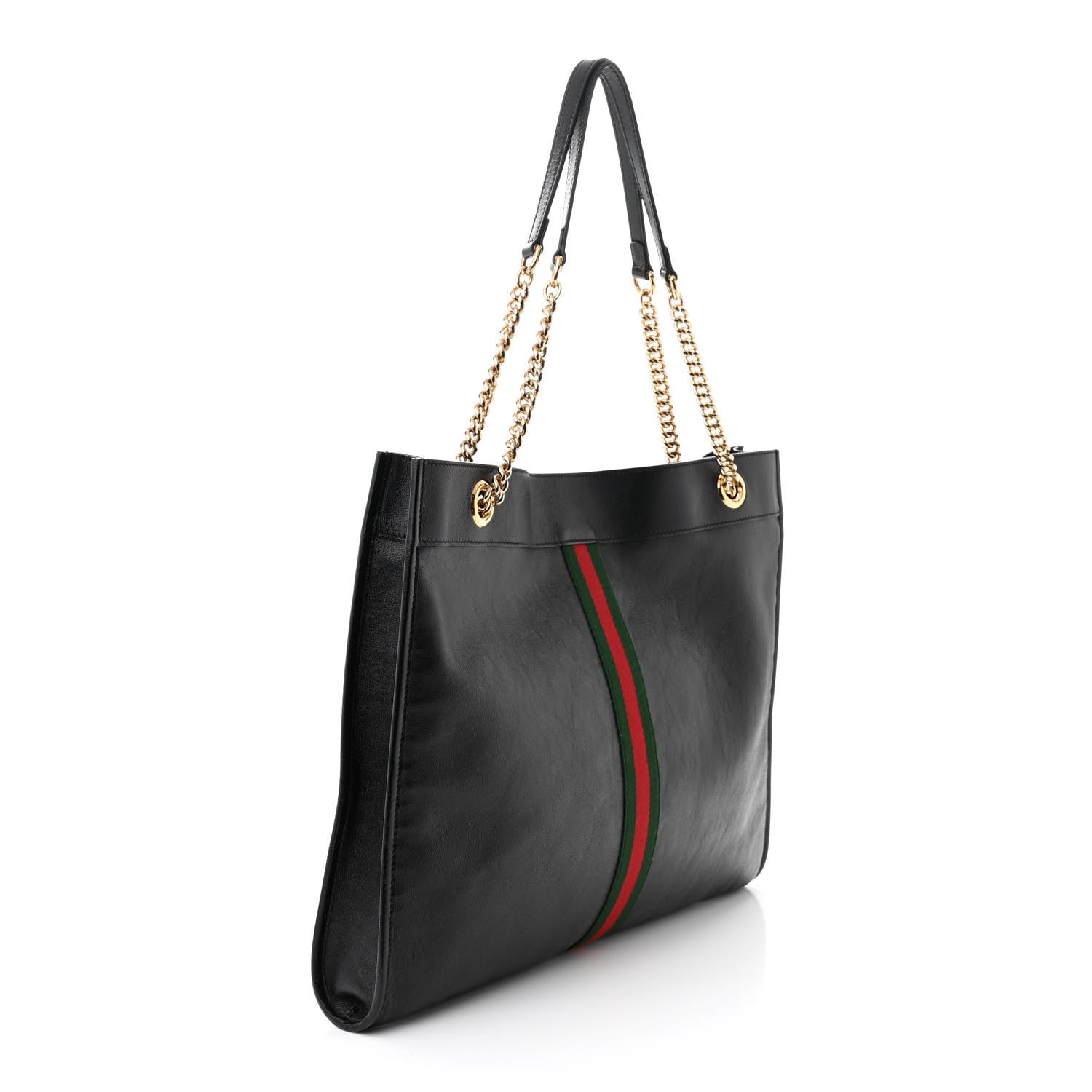 Gucci Calfskin Large Rajah Chain Tote Black 4 of 13