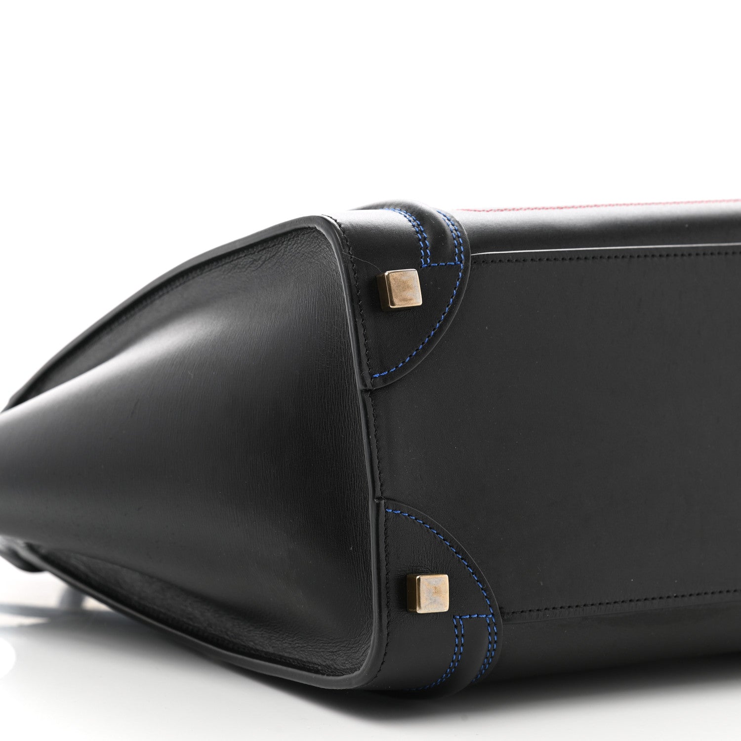 Celine Smooth Calfskin Multicolor Double Stitching Micro Luggage Black 9 of 10