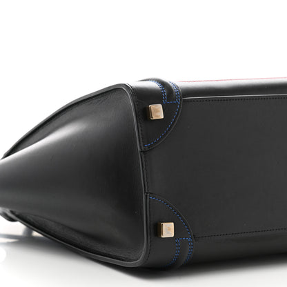 Celine Smooth Calfskin Multicolor Double Stitching Micro Luggage Black 9 of 10