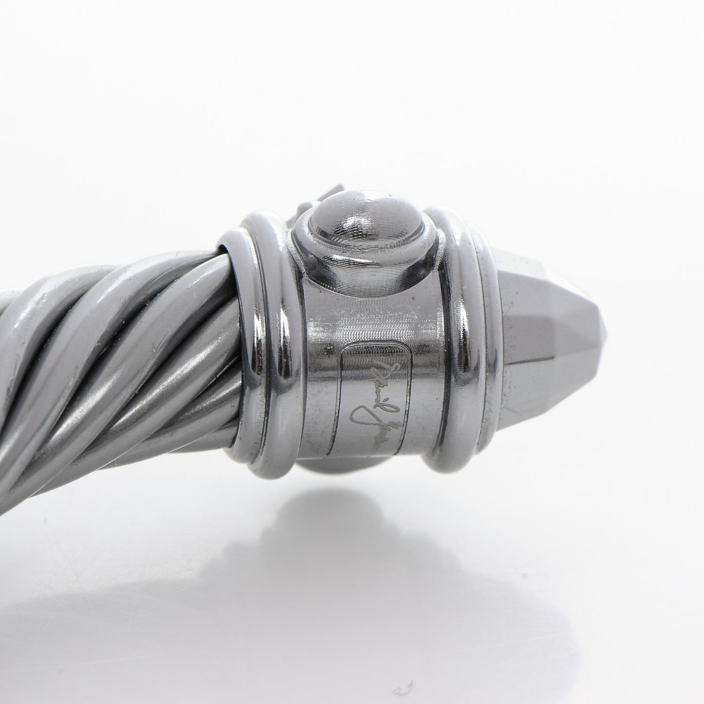 Aluminum 10mm Cable Bracelet Silver