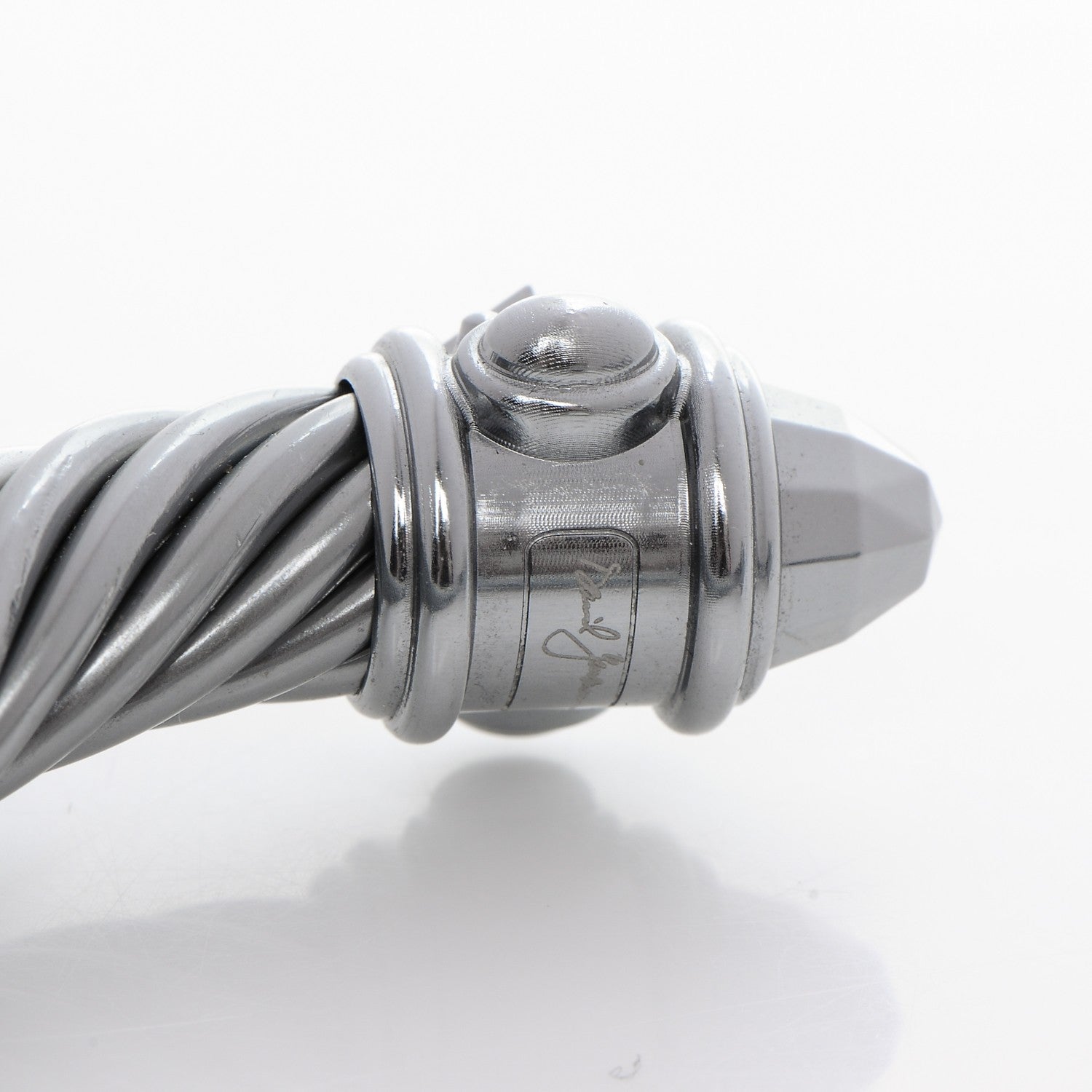 David Yurman Aluminum 10mm Cable Bracelet Silver 5 of 5