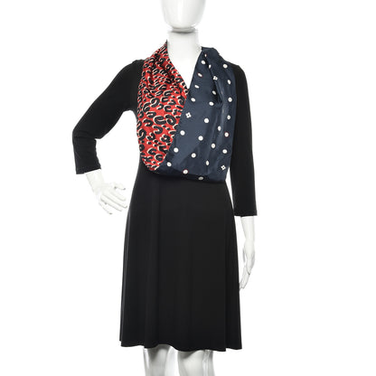 Louis Vuitton Silk Leopard Snood Scarf Red 2 of 3