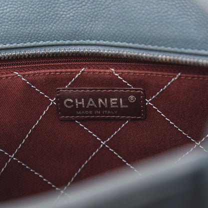 Chanel Caviar Quilted Deauville Bowling Bag Blue 6 of 12