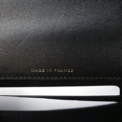 Chanel Lambskin Quilted Chain Top Handle Clutch With Chain Black 9 of 11