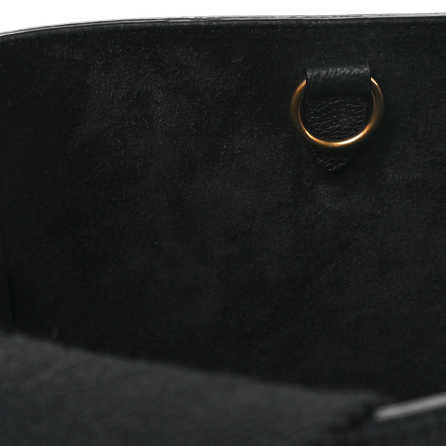 Celine Soft Grained Calfskin Sangle Bucket Bag Black 10 of 10