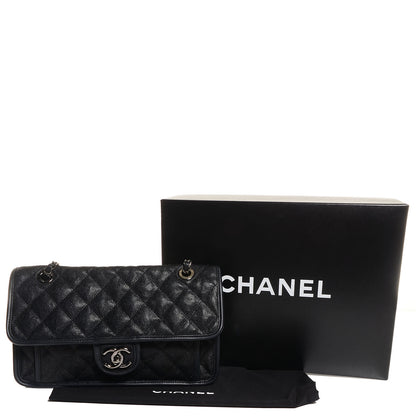 Chanel Caviar French Riviera Large Flap Black 5 of 10