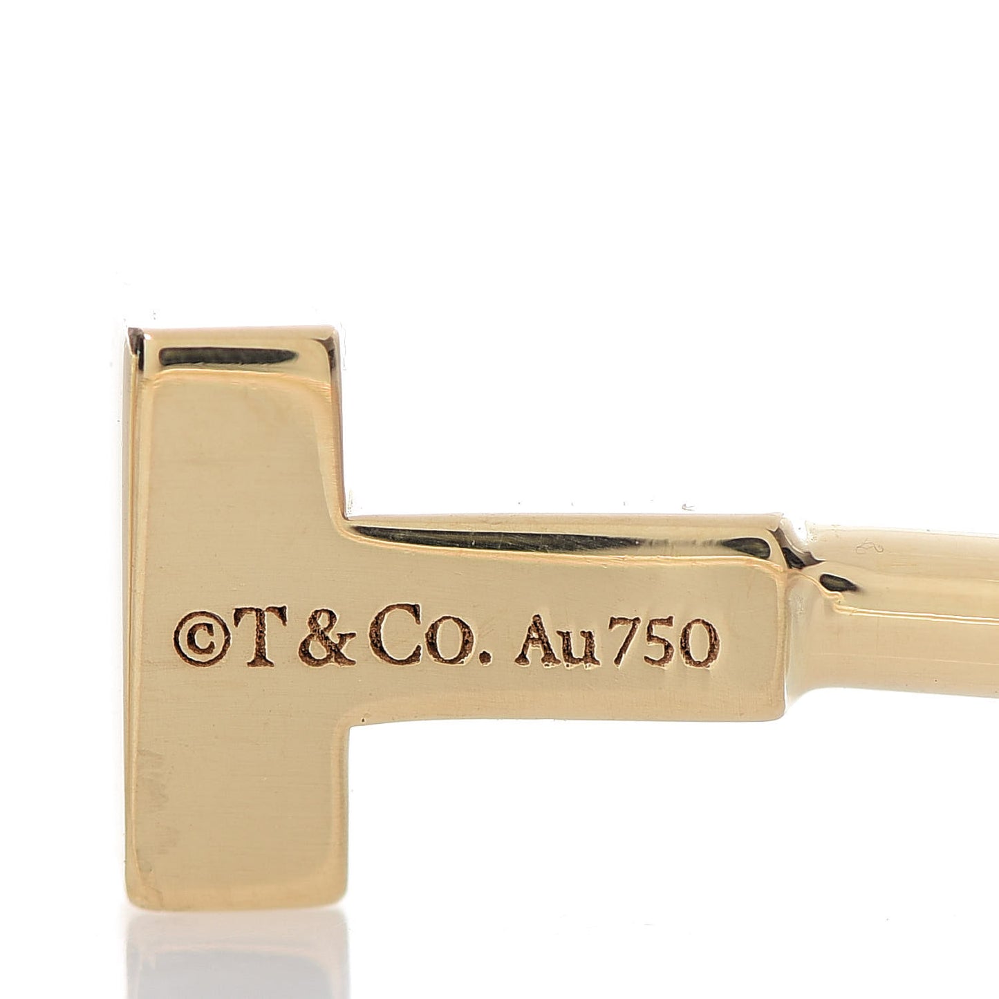18K Yellow Gold Narrow T Wire Bracelet