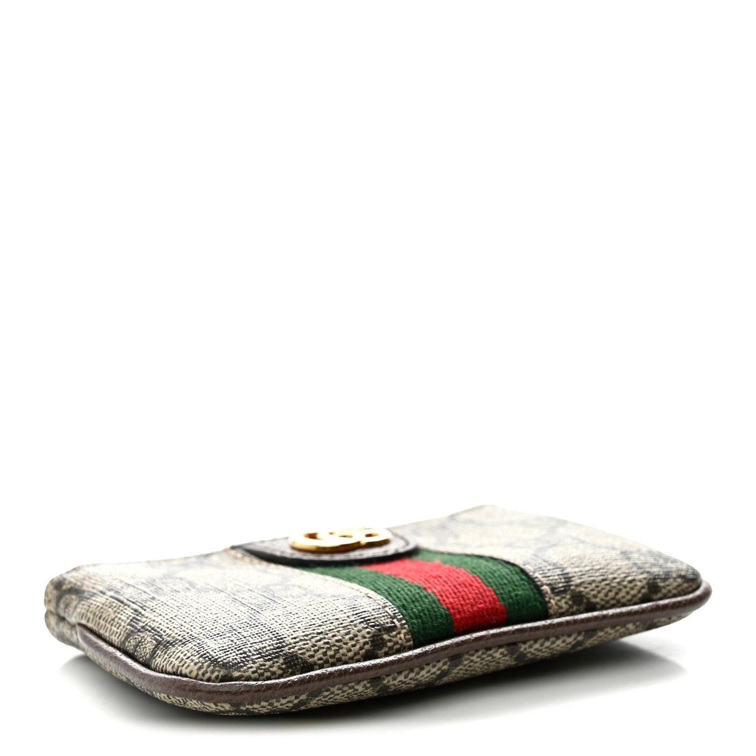 Gucci GG Supreme Monogram Web Ophidia Key Case Beige New Acero