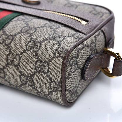 Gucci GG Supreme Monogram Web Mini Ophidia Shoulder Bag Brown 9 of 10