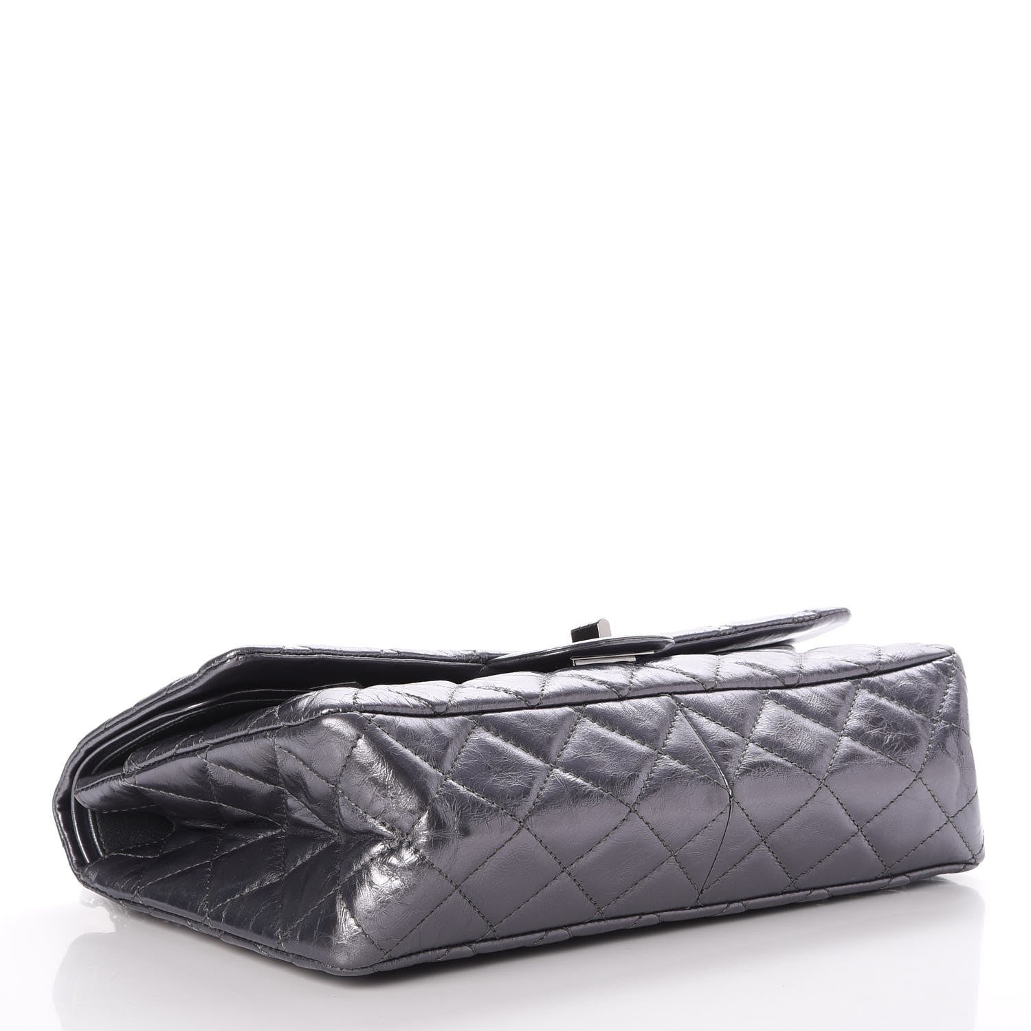 Chanel Metallic Aged Calfskin Quilted 2.55 Reissue 227 Flap Dark Silver 5 of 10